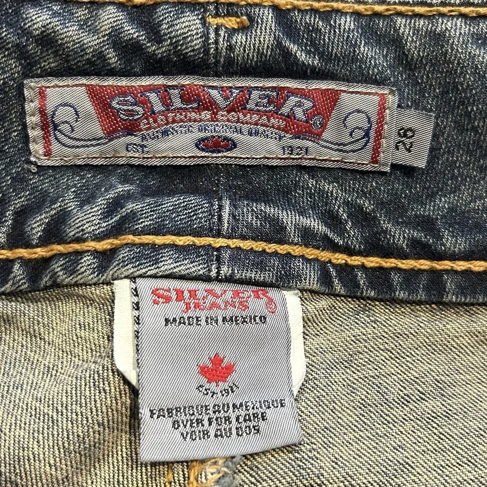 VTG Silver Bell Bottom‎ Jeans Womens 28 Blue Faded Denim Low Rise Canada